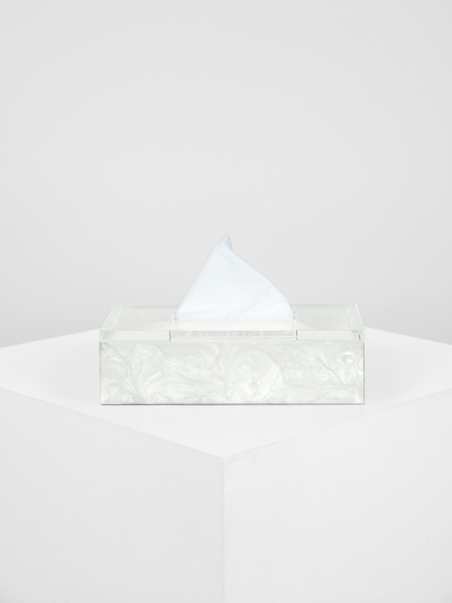The CLEAR QUARTZ tissue box