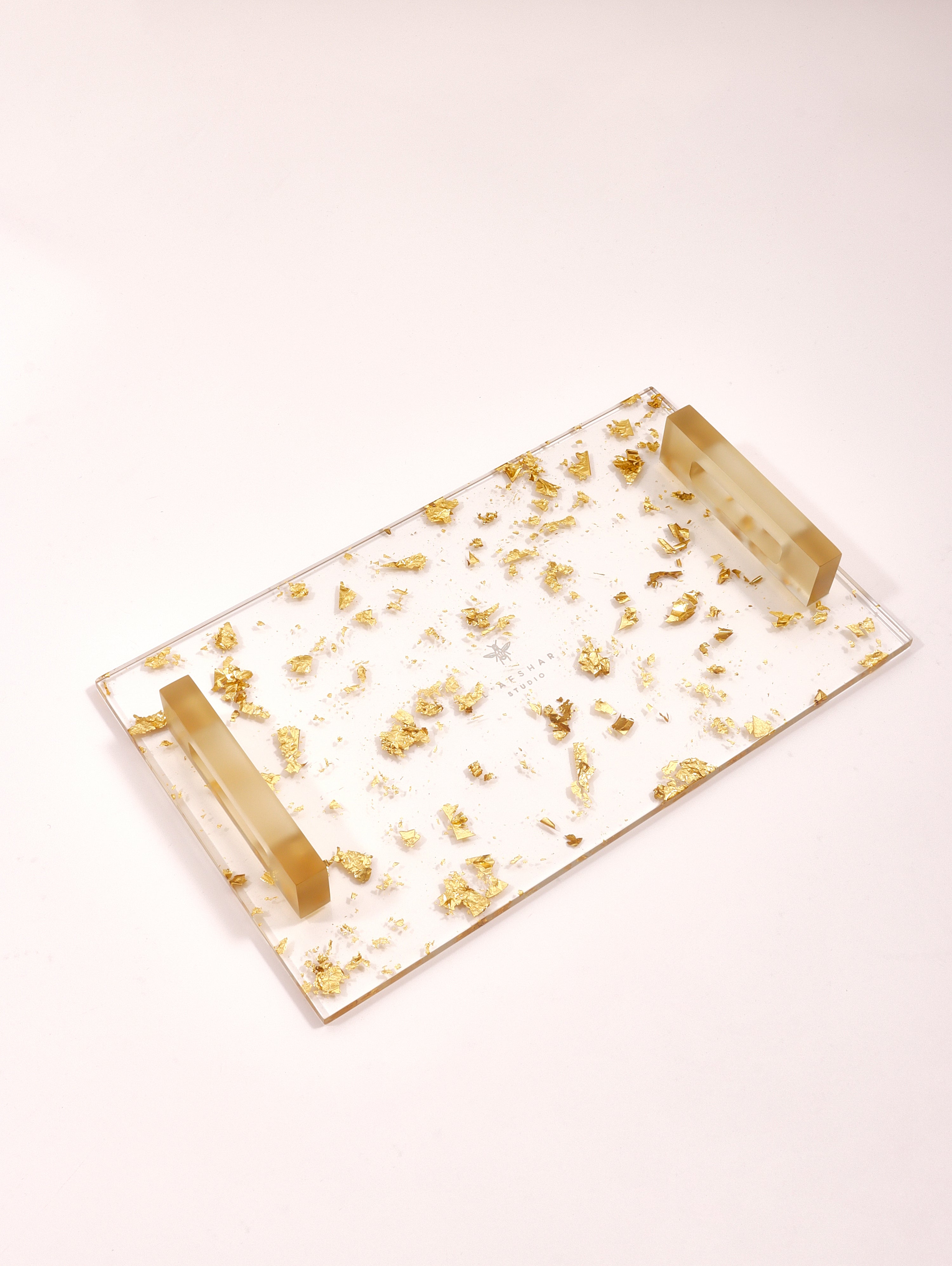 The GOLD FLAKE tray in resin