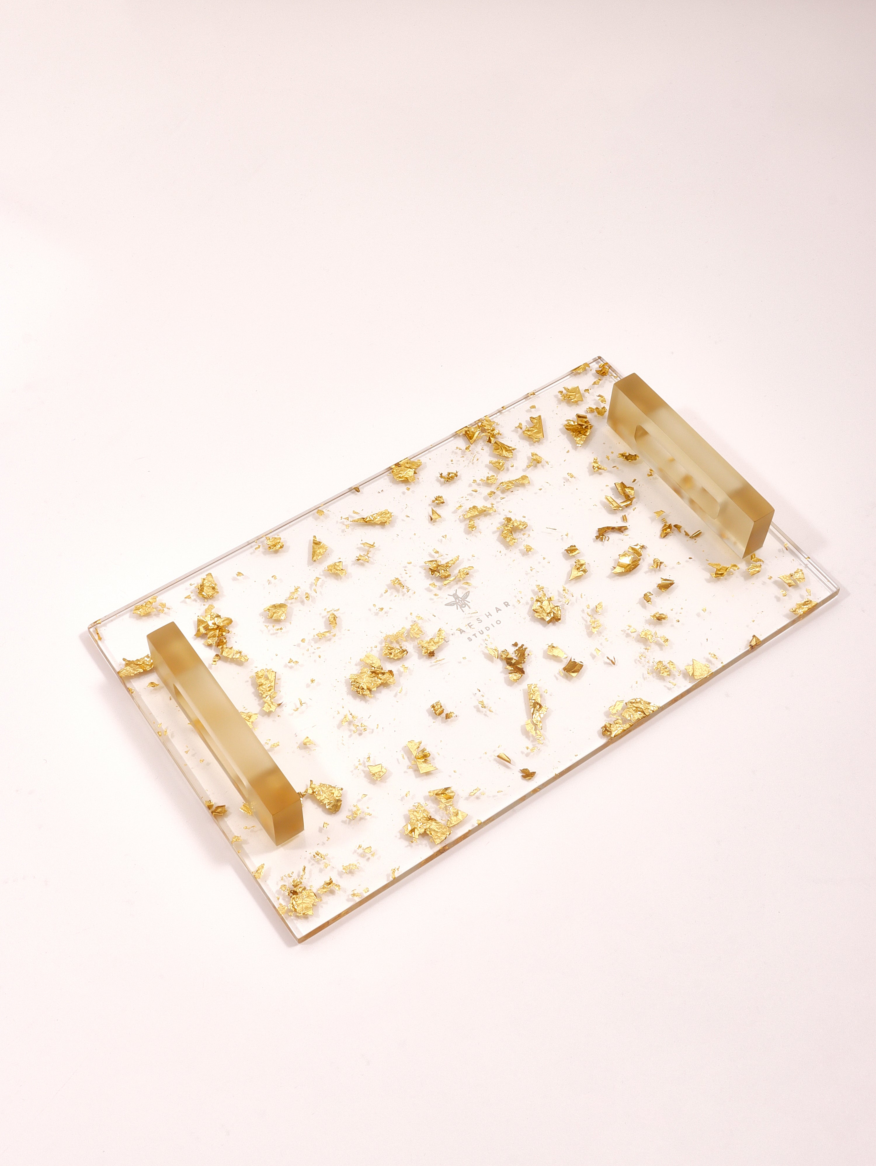 Gold Flake Resin Tray