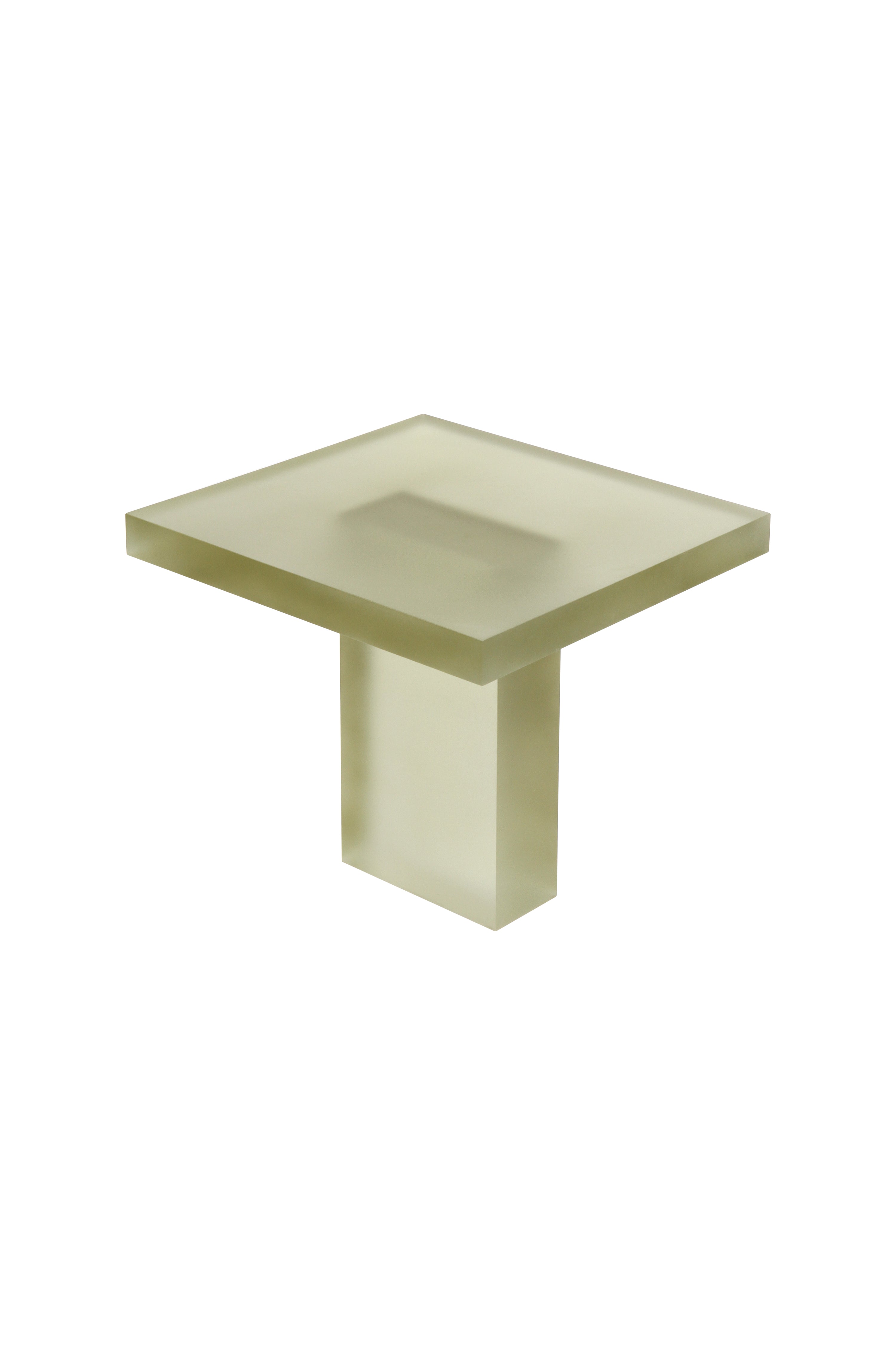 MILA side table in Olive matte green