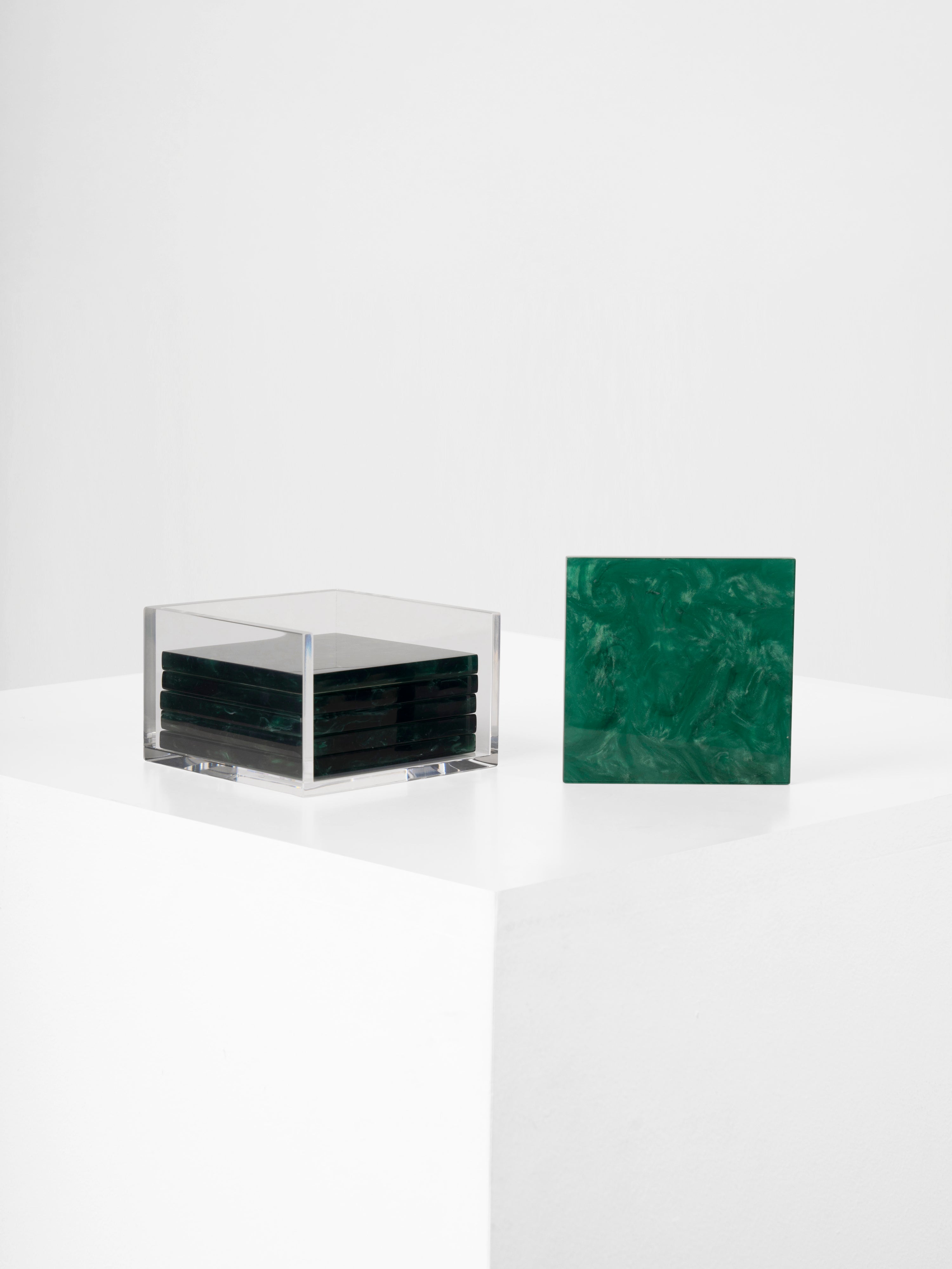 The BIRTHSTONE coasters in Emerald