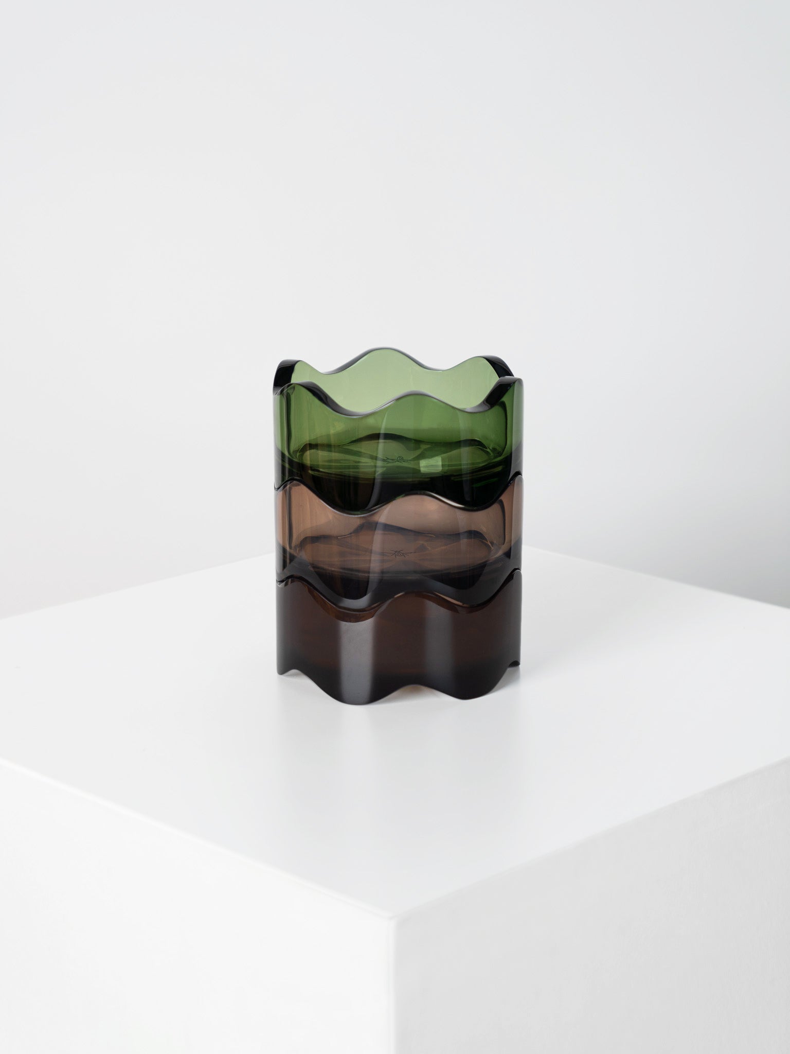The NAMI bowl in Grey & Green - set of 3