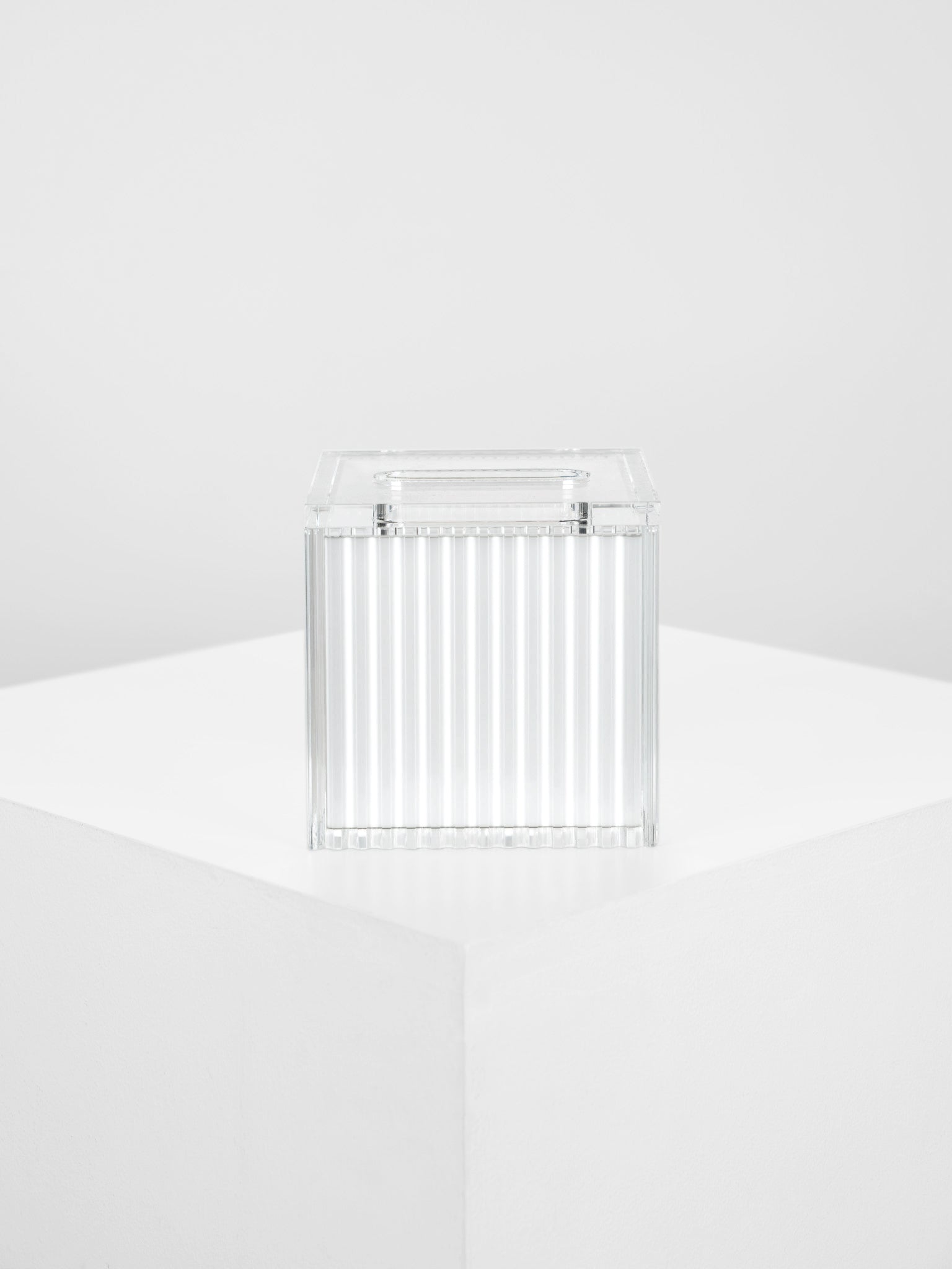 The PHILO cube tissue box in Clear