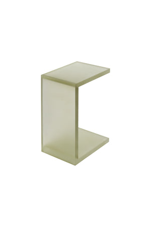 
                  
                    Load image into Gallery viewer, The DAPHNE side reading table in matte Olive green
                  
                