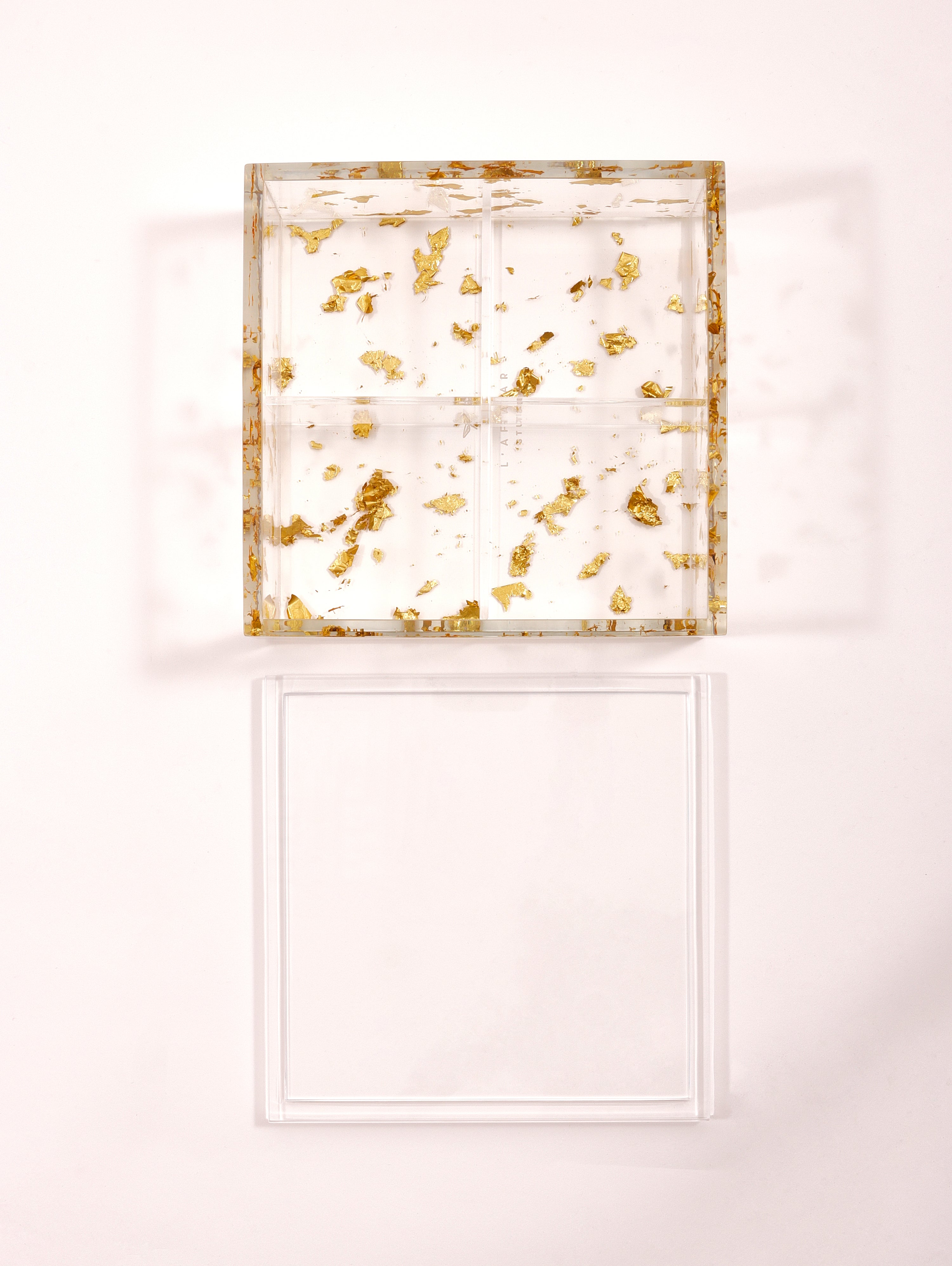 Gold Flake Resin box with compartments