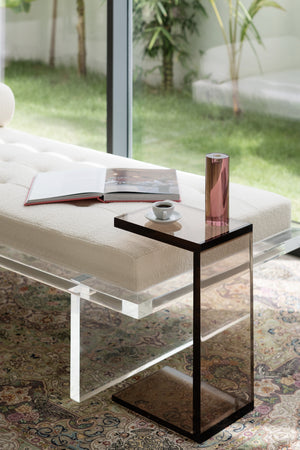 
                  
                    Load image into Gallery viewer, The DAPHNE side reading table in light brown
                  
                