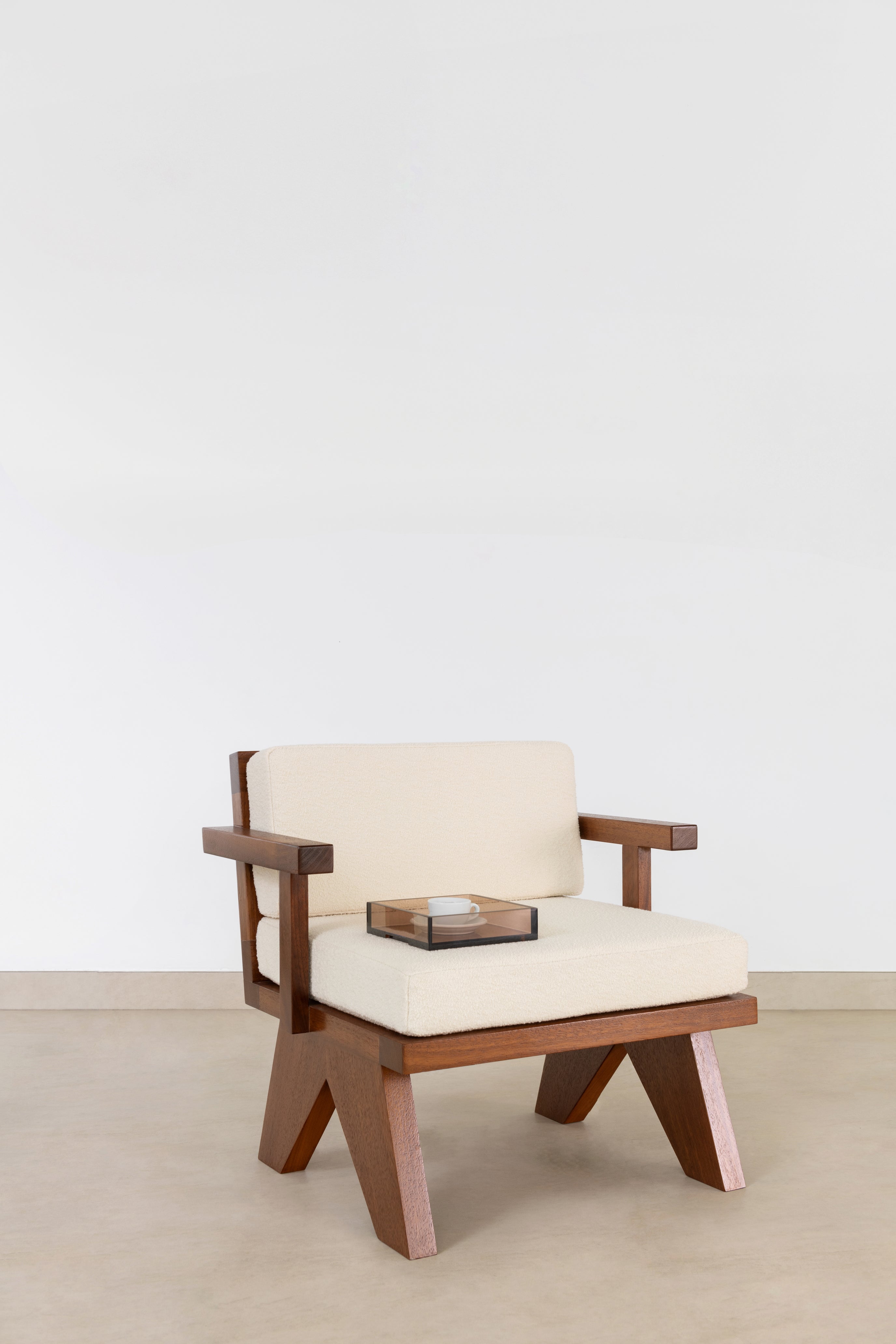 The LUCILLE Bouclé armchair